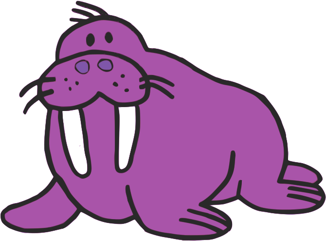 Walrus Sea Lion Drawing Clip Art - Png Download (670x495), Png Download