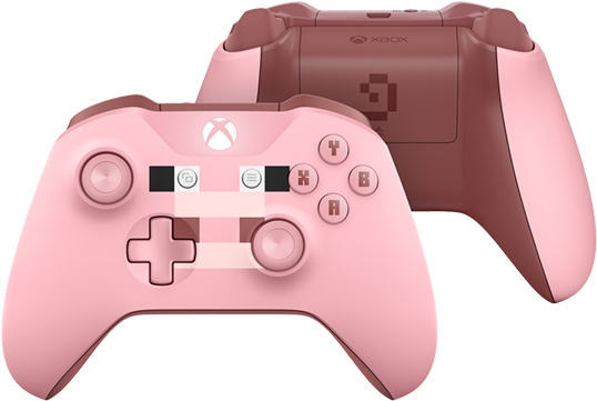 Xbox Wireless Controller Minecraft Pig Limited Edition - Xbox One Pig Controller Clipart (748x421), Png Download
