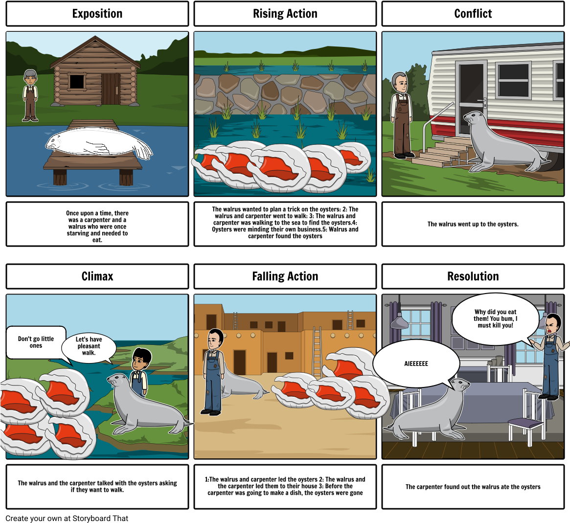 Walrus & The Carpenter - Cartoon Clipart (1164x1086), Png Download