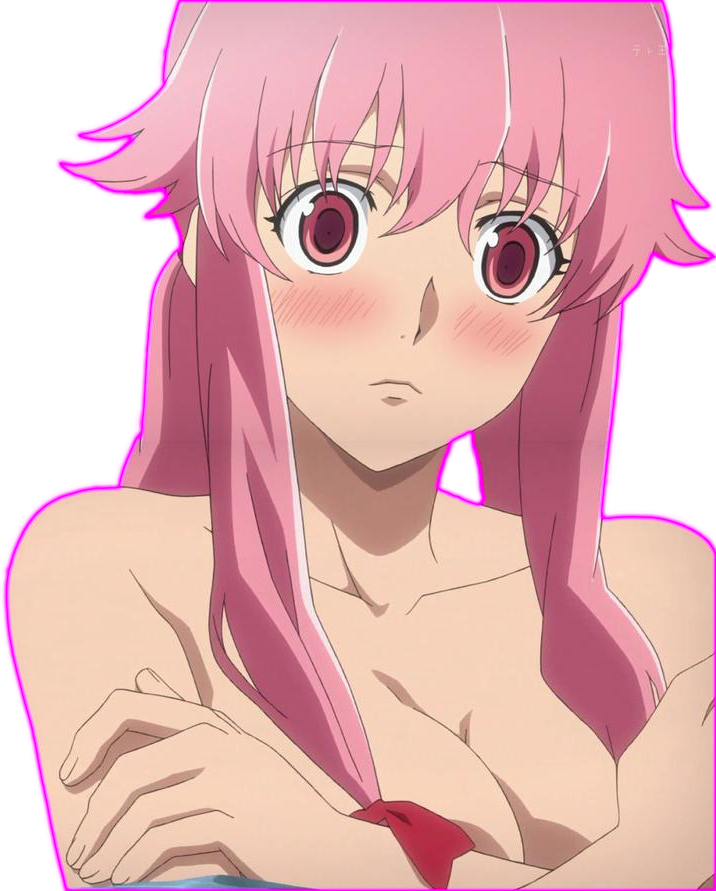 Mirai Nikki Render Photo - Anime Fans Weird Clipart (716x891), Png Download
