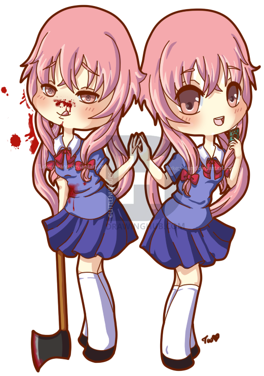 Yuno Gasai - Yuno Gasai Chibi Clipart (623x771), Png Download