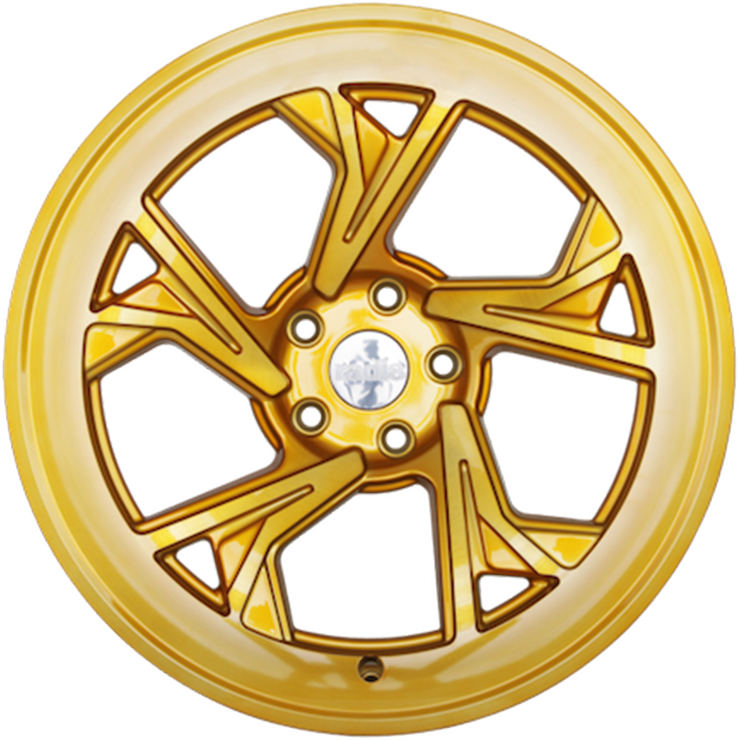 Gold Brush - Gold Rims Png Clipart (739x740), Png Download