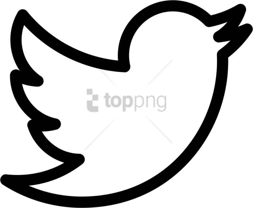 Free Png Transparent Twitter Logo White Png Image With - Twitter Logo Outline Clipart (850x698), Png Download