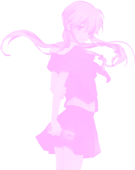 Love Me // Yuno Gasai // Transparent // Don't Remove - Yuno Gasai Yuri Transparents Clipart (525x600), Png Download