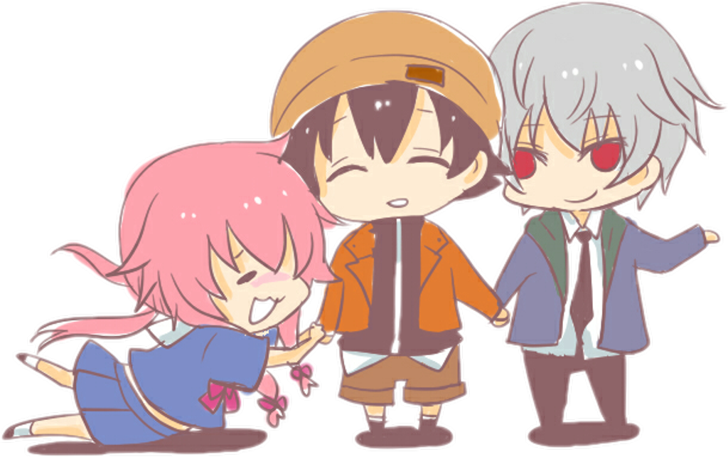 #anime #chibi #cute #yuki #amano #yuno #gasai #akise - Yuki Chibi Mirai Nikki Clipart (1024x642), Png Download