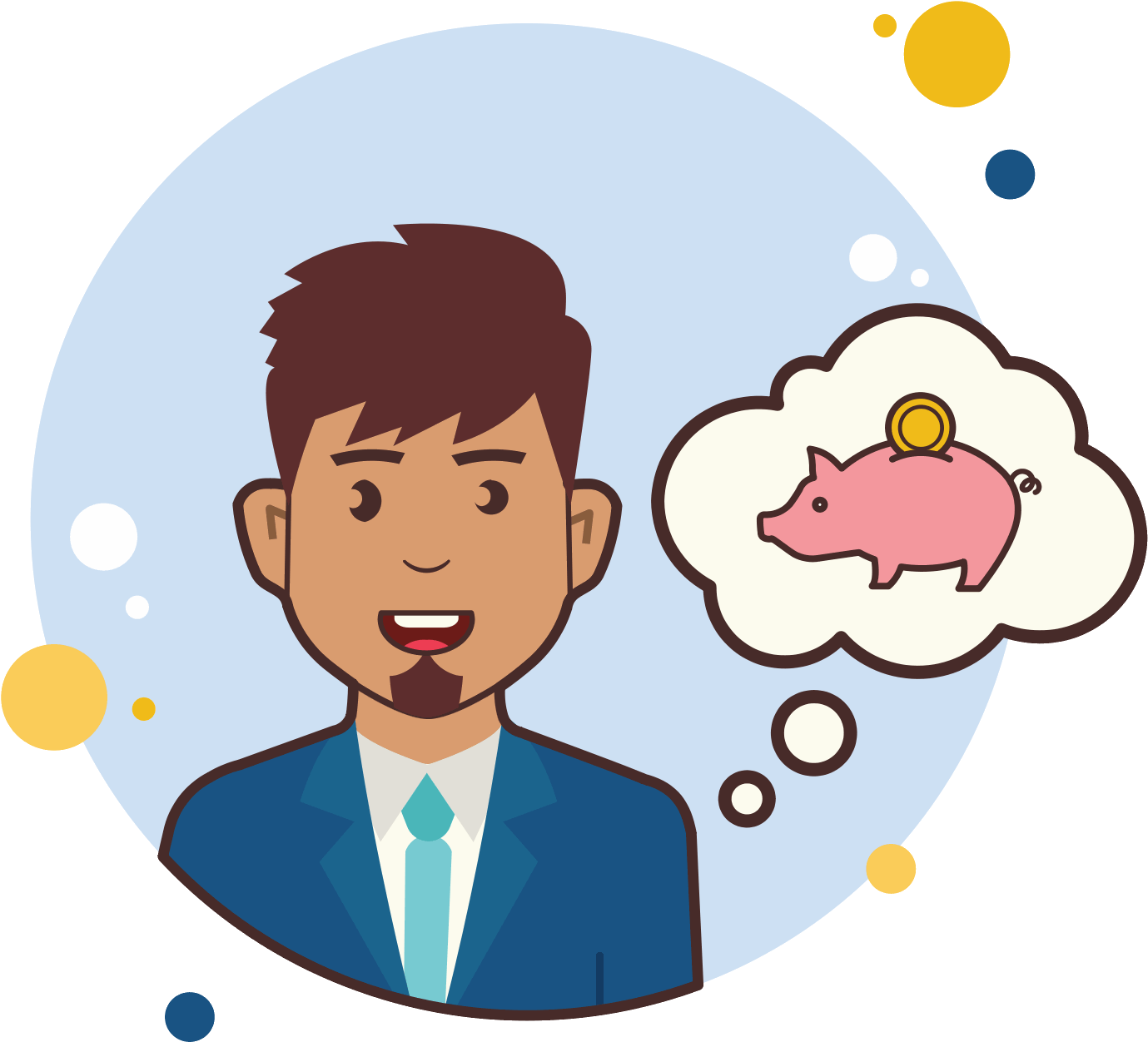 Człowiek Z Piggy Bank Icon Clipart (1379x1252), Png Download