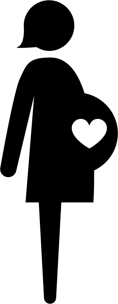 Png File - Pregnant Woman Icon Vector Png Clipart (382x982), Png Download