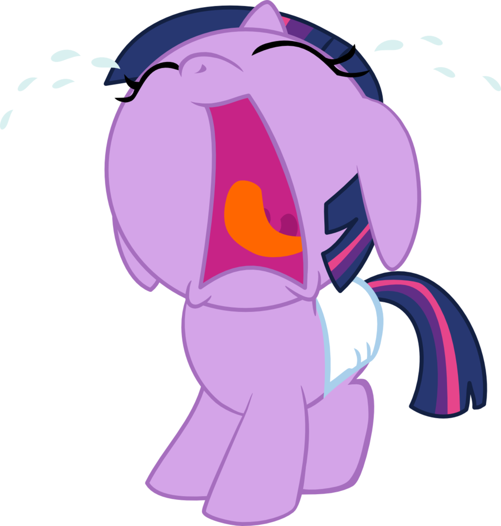 Mighty355, Baby, Baby Pony, Base, Crying, Cute, Diaper, - Baby Twilight Sparkle Crying Clipart (975x1024), Png Download