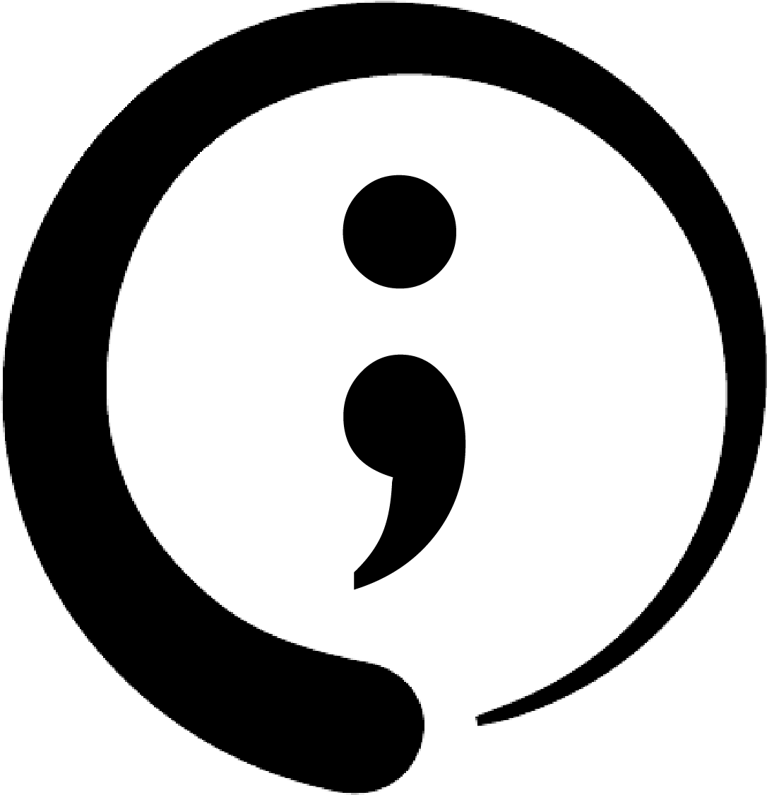 Enzo Symbol With Inside Com - Semi Colon Symbol Clipart (1235x1312), Png Download