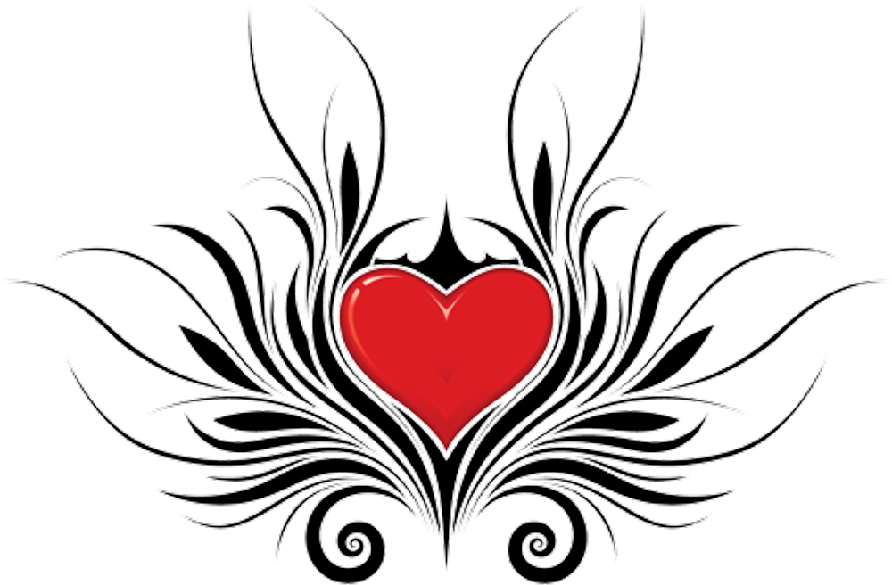 #hearts #heart #tattoo #tattoos #tribal #tribaltattoo - Tattoo Png Full Hd Clipart (1024x696), Png Download