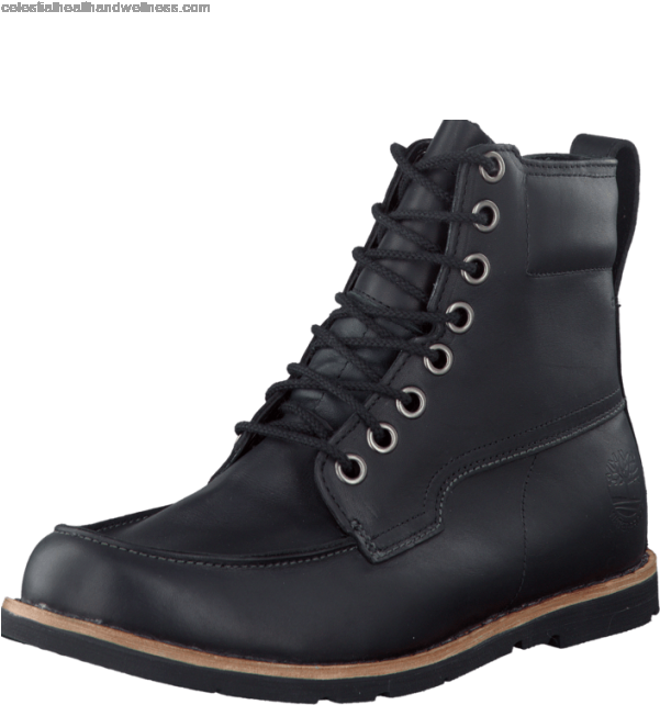 Men's Timberland 5064a Ek Rugged Moc Toe Boot Black - Shoe Clipart (600x750), Png Download