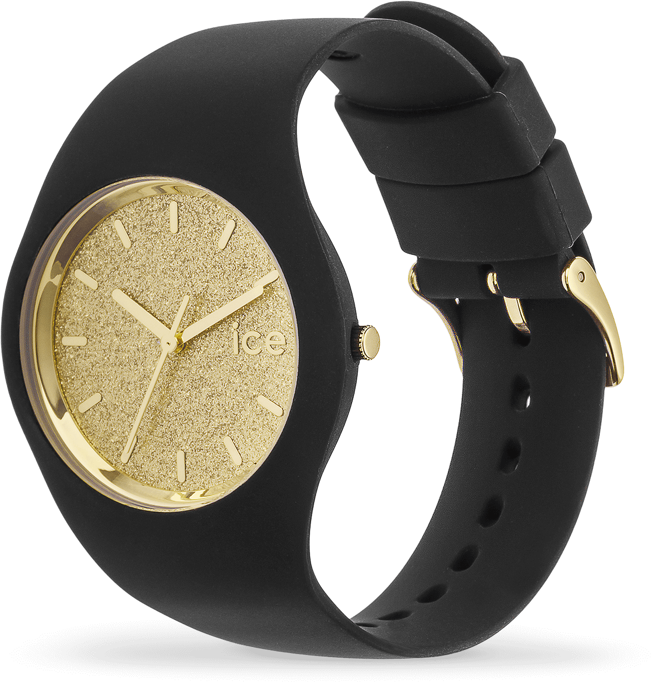 Ice Watch Glitter Black Rose Gold , Clipart (1285x1346), Png Download