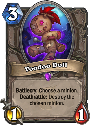 Voodoo Doll - 3 1 Charge Hearthstone Clipart (1200x518), Png Download