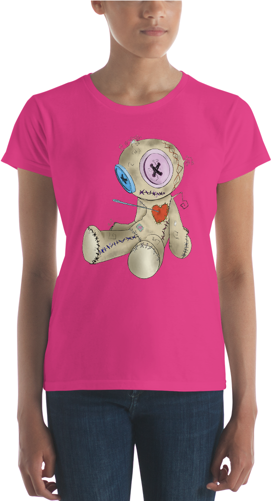 Women's Short Sleeve Voodoo Doll T-shirt Clipart (1000x1000), Png Download