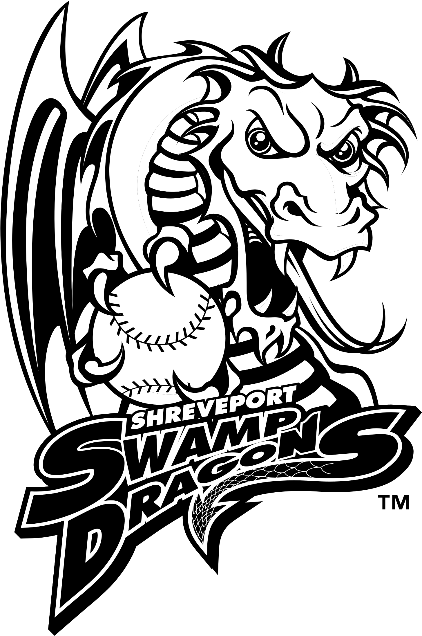 Shreveport Swamp Dragons Logo Png Transparent Clipart (1455x2191), Png Download