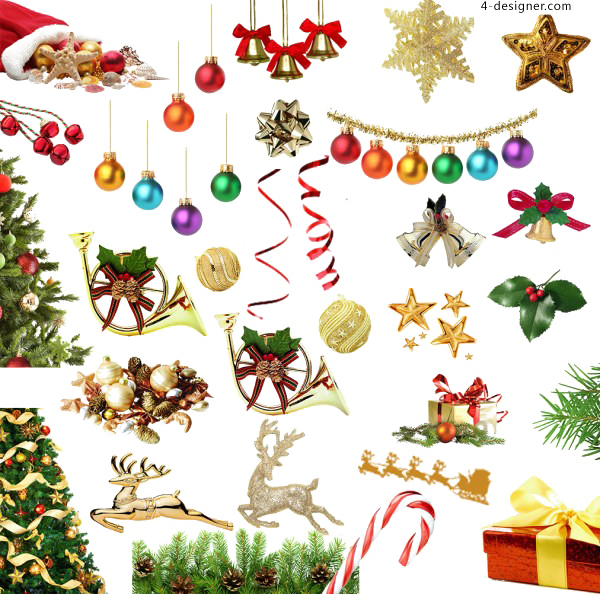 Xmas Elements Free Png Image Clipart (600x594), Png Download