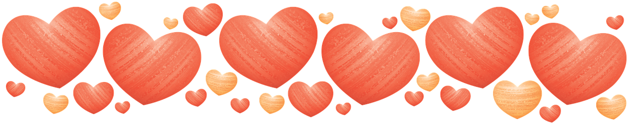 Heart Border Png Clipart (1280x320), Png Download