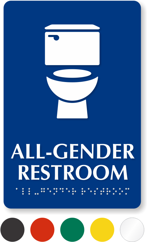 California All-gender Sintra Restroom Sign With Toilet Clipart (538x800), Png Download