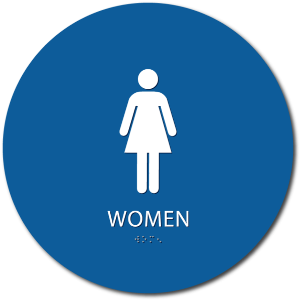 Ada Compliant Women Bathroom Sign Clipart (600x600), Png Download