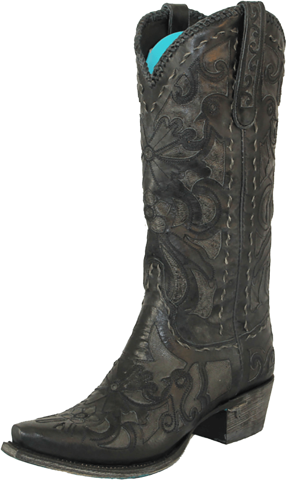 Lane Robin Boots Mineral - Cowgirl Black Boots Clipart (924x1000), Png Download