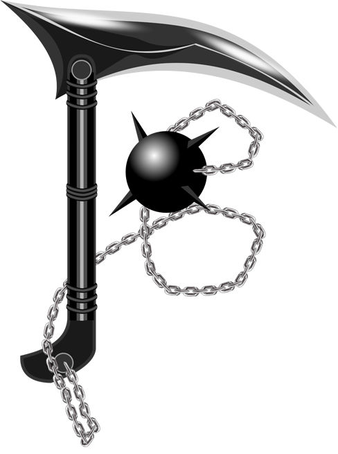 Kusarigama Clipart (488x655), Png Download