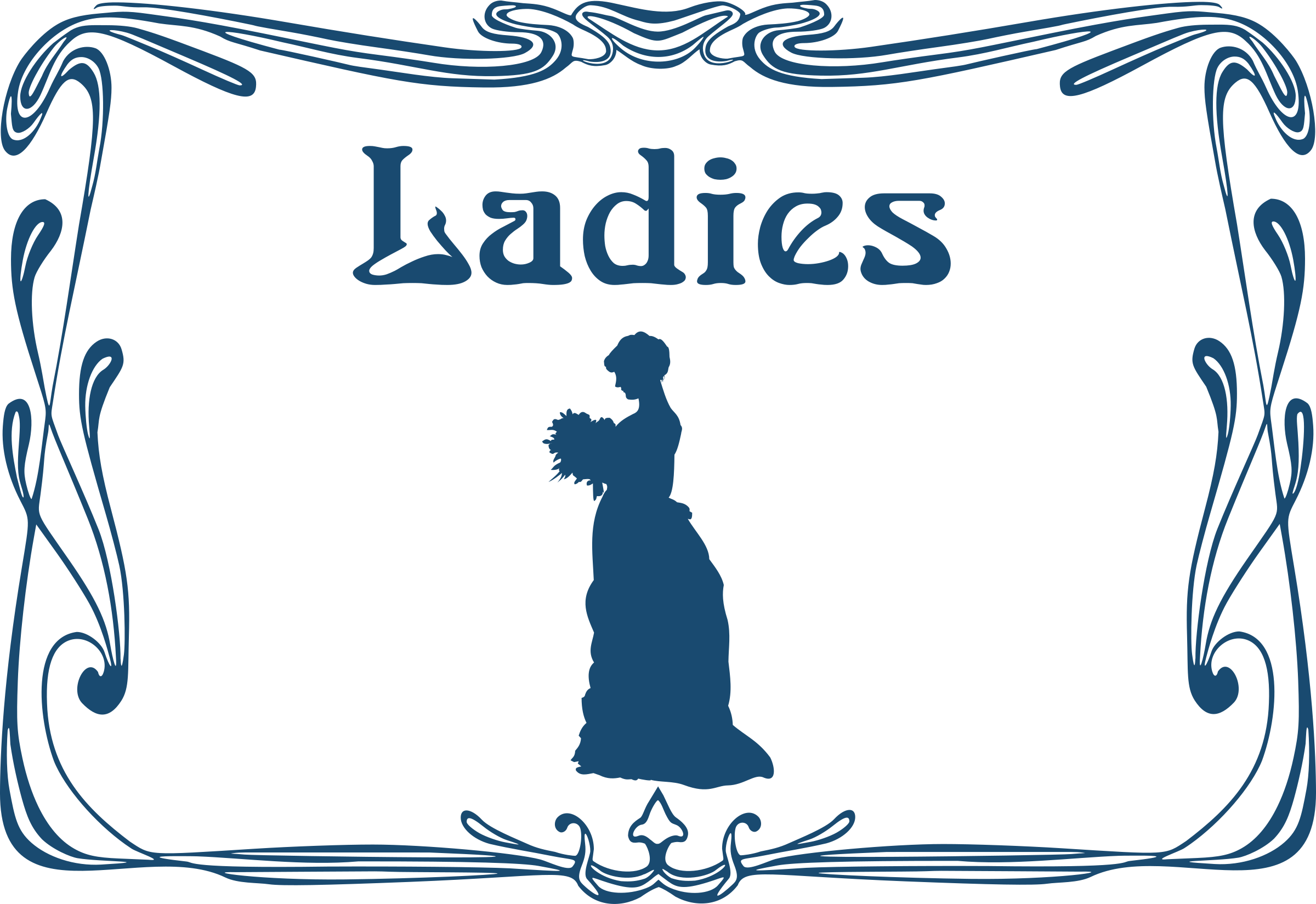Ladies Bathroom Sign Group With Items Png Png 1920s Clipart (2400x1649), Png Download