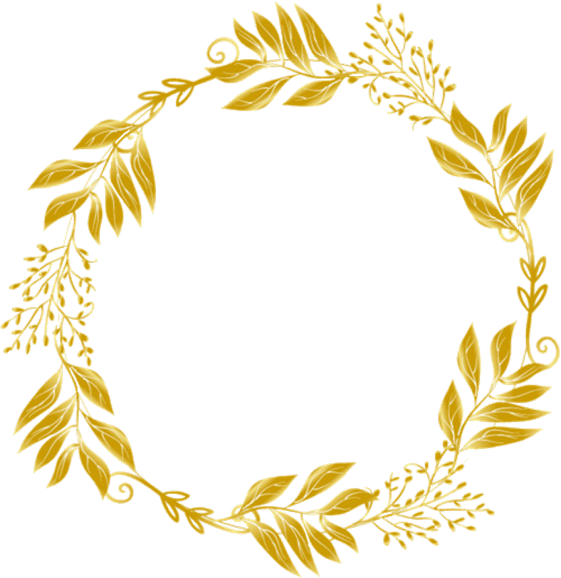 #golden #gold #wreath #floral #flowers #flower #designs Clipart (1024x1079), Png Download