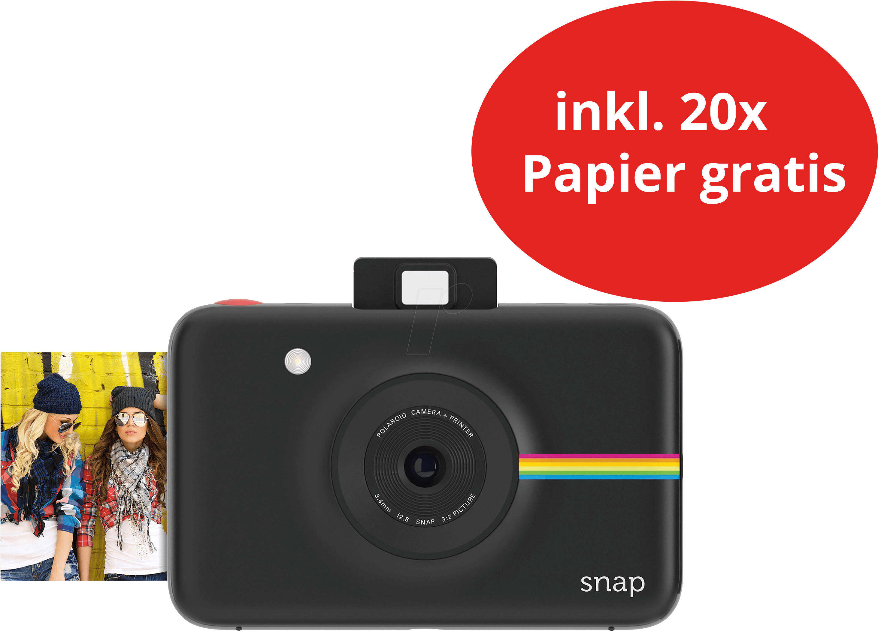Instant Digital Camera Black Polaroid Polsp01b Polaroid Snap Clipart