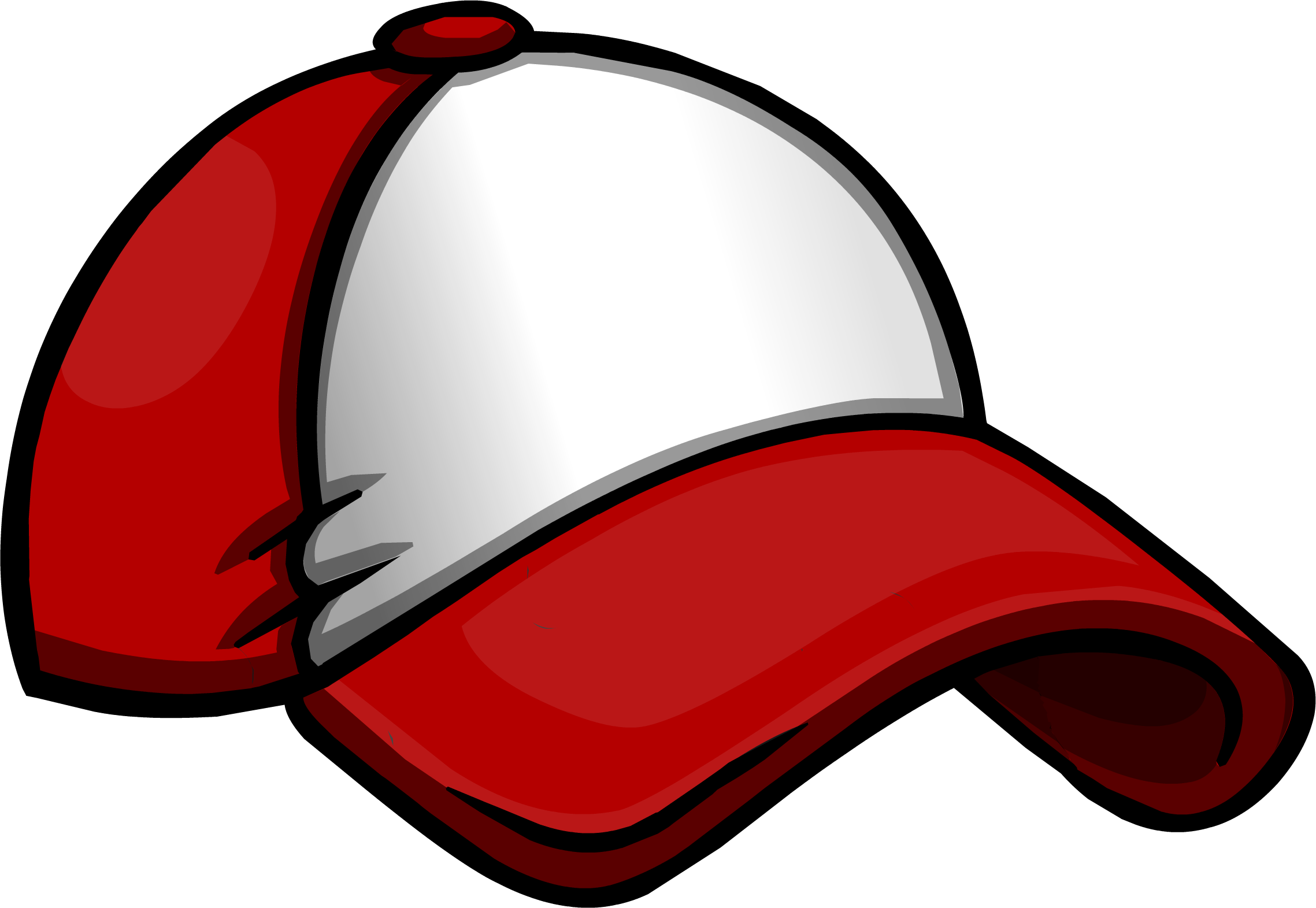 New Player Red Hat - Baseball Cap Cartoon Png Clipart (2277x1571), Png Download