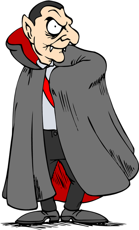 Comics And Fantasy - Dracula Cartoon Transparent Clipart (464x750), Png Download