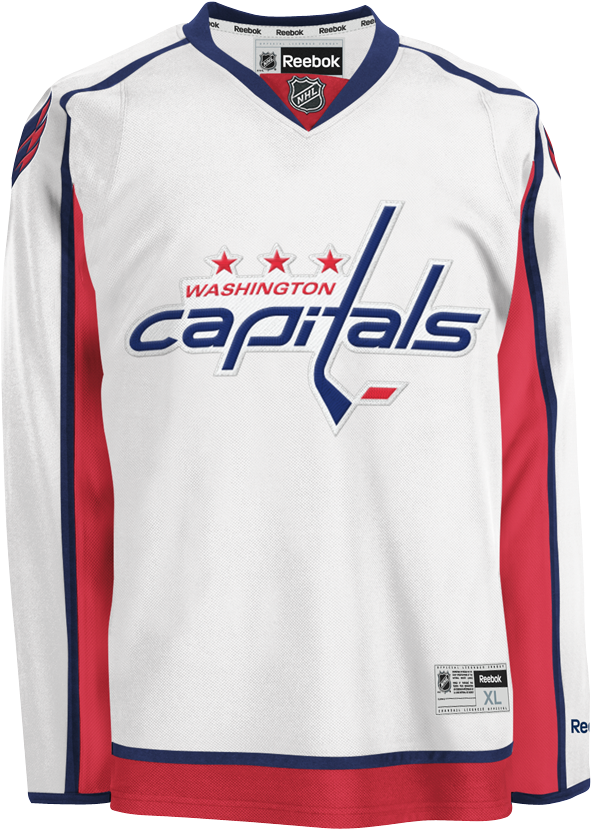 Reebok Washington Capitals Away Adult's Jersey Custom - Washington Capitals Womens Jerseys Clipart (850x850), Png Download