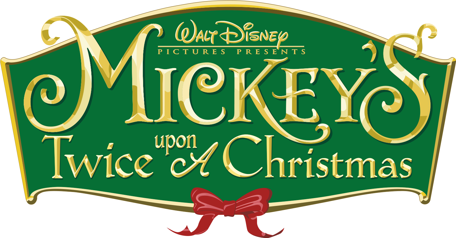 Mickey's Twice Upon A Christmas Clipart (1577x822), Png Download