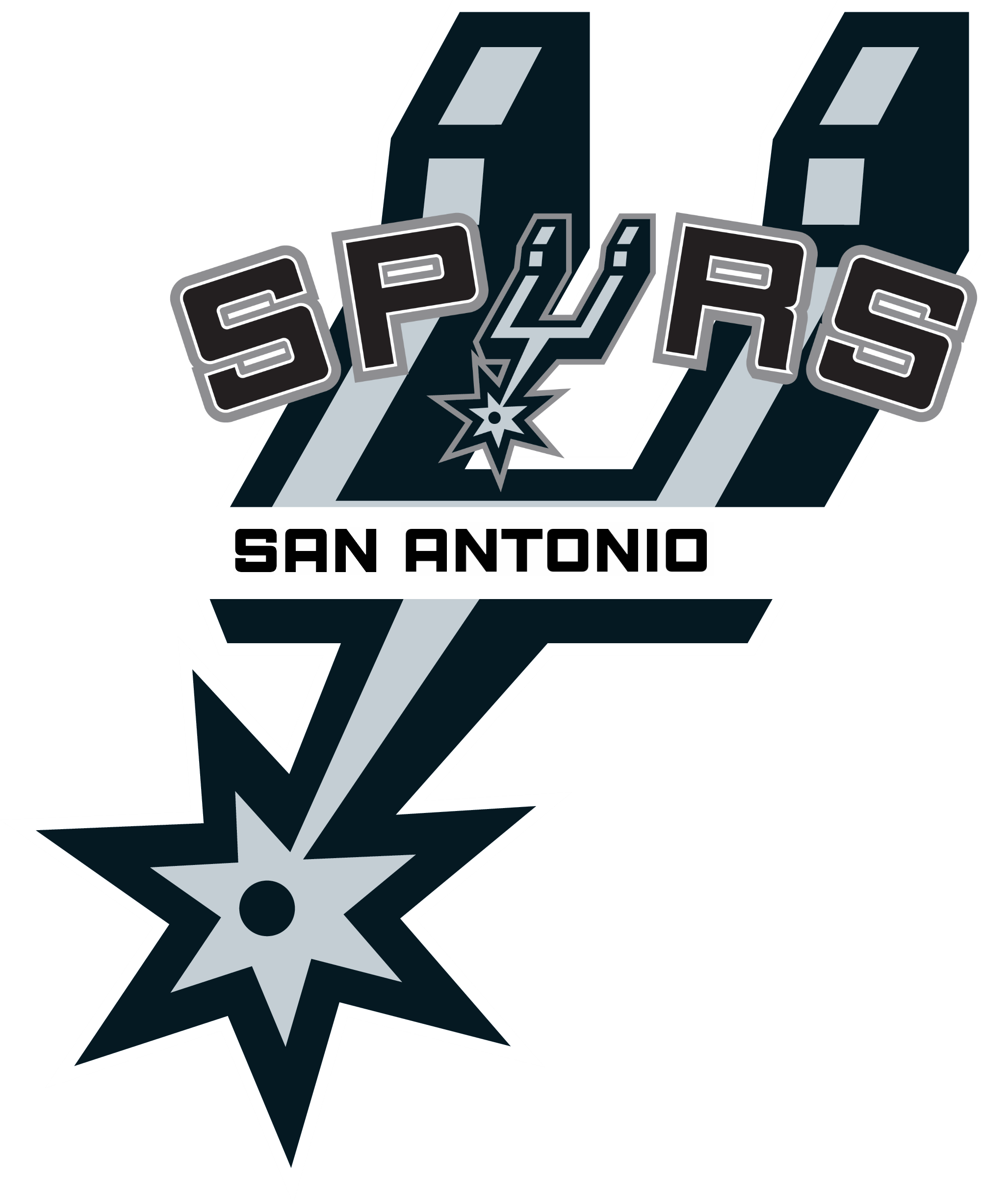 Spurs All Day Spurs All Day San Antonio Spurs Logo - San Antonio Spurs Spur Clipart (2000x2454), Png Download