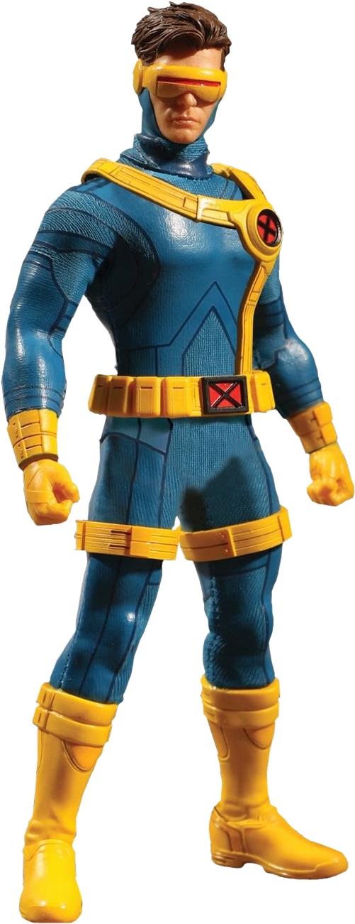 12 Collective 1/12th Scale Action Figure - Mezco One 12 Cyclops Clipart (550x1350), Png Download