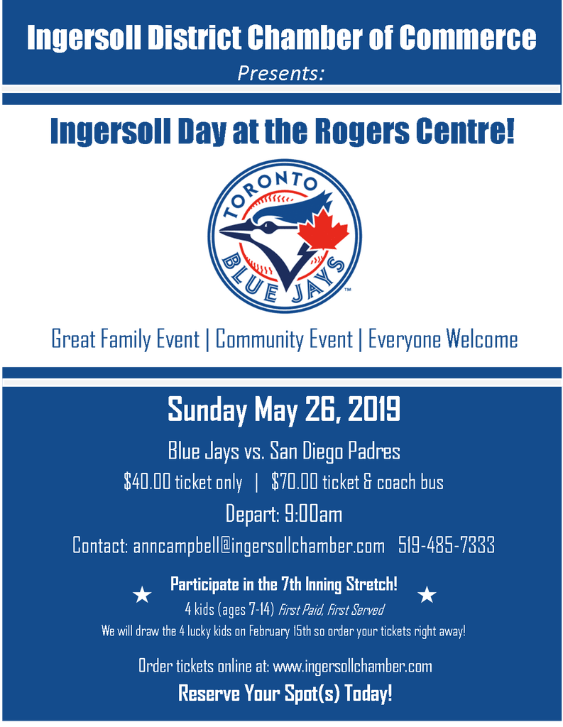 Ingersoll Day At The Rogers Centre - Toronto Blue Jays New Clipart (793x1024), Png Download