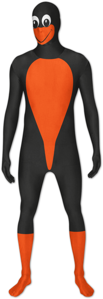 Baltimore Baseball Bird / Body Suit Oriole Bird, Baltimore - Orange Morph Suit Clipart (749x1024), Png Download