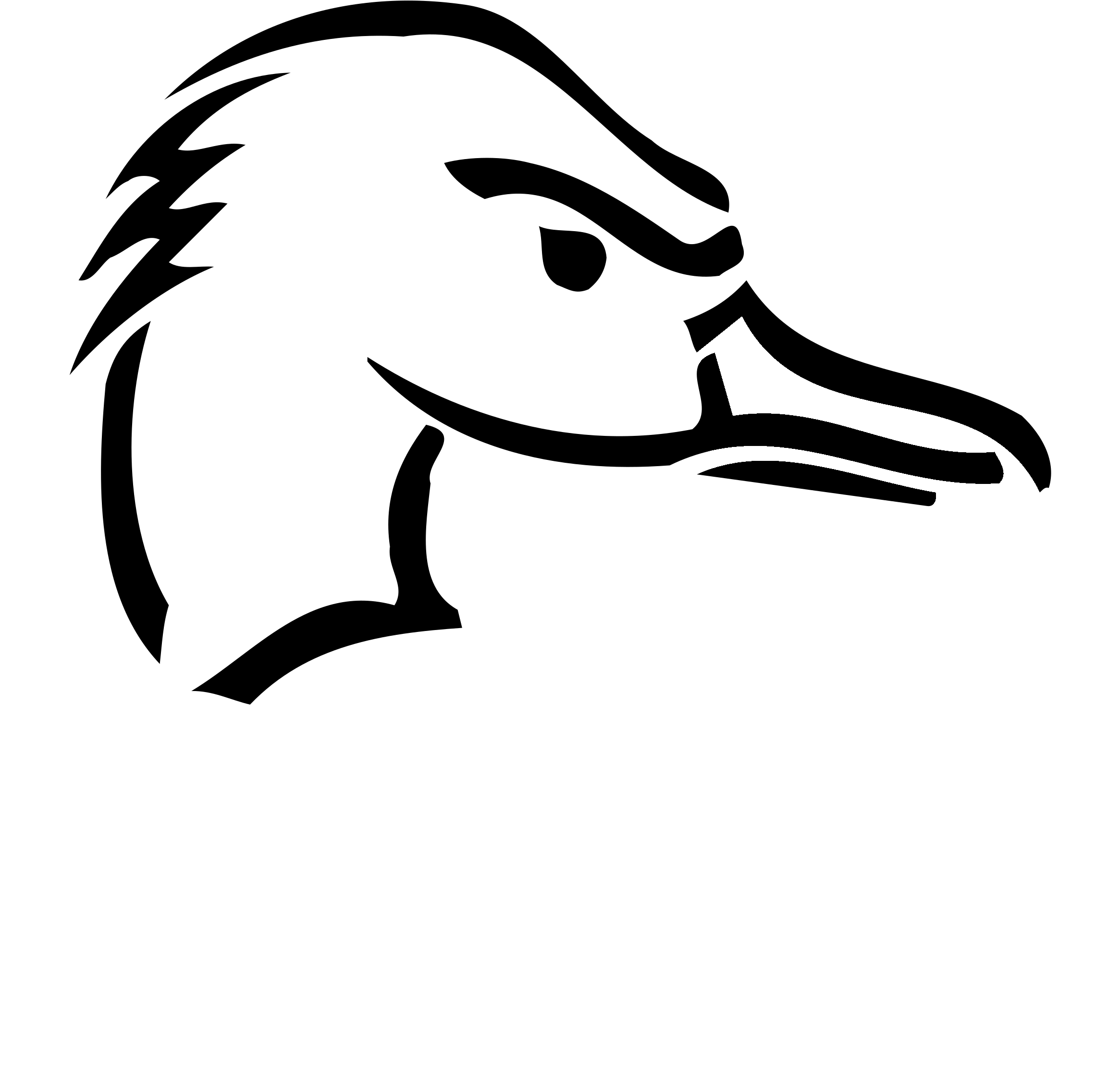 Oregon Ducks Logo Black And White - Oregon Ducks Clipart (2400x2400), Png Download