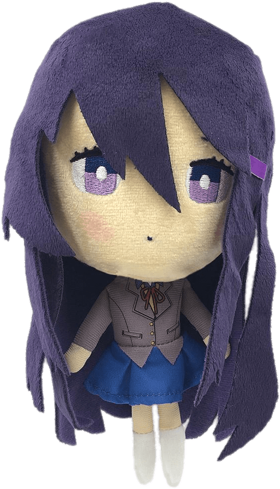 Doki Doki Literature Club Yuri Plush Doll - Doki Doki Literature Club Plushies Clipart (1000x1000), Png Download