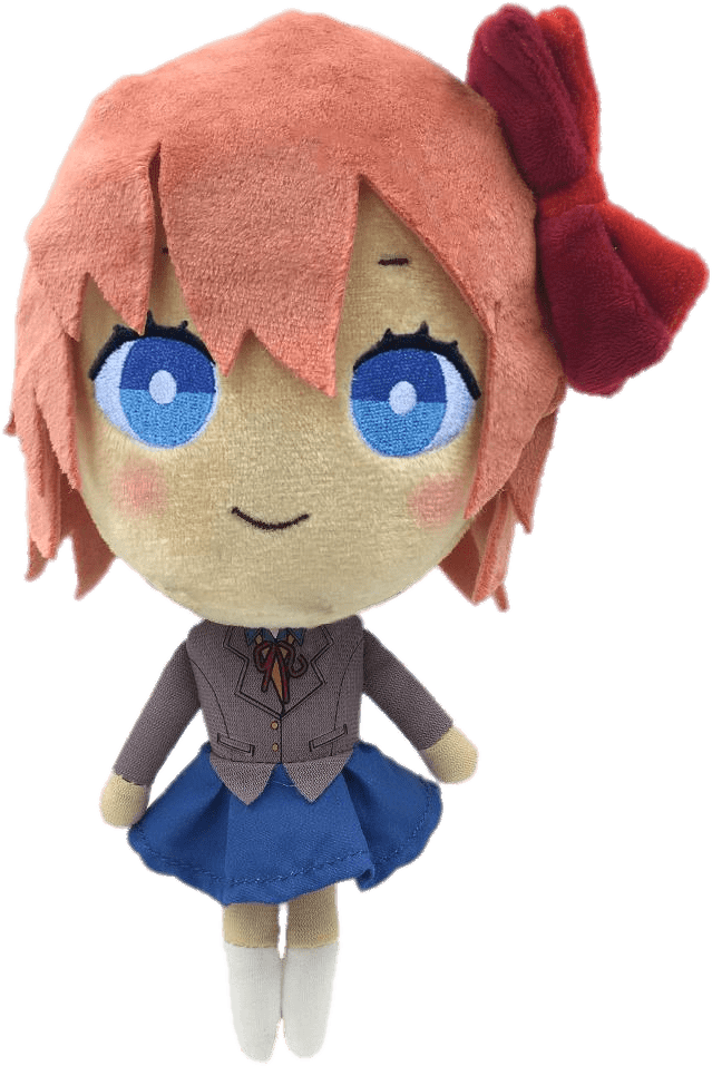 Doki Doki Literature Club Sayori Plush Doll Clipart (1000x1000), Png Download
