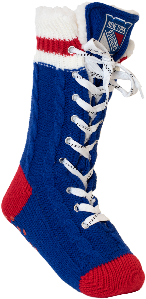 New York Rangers Nhl Slipper Skates - Sock Clipart (1280x1280), Png Download