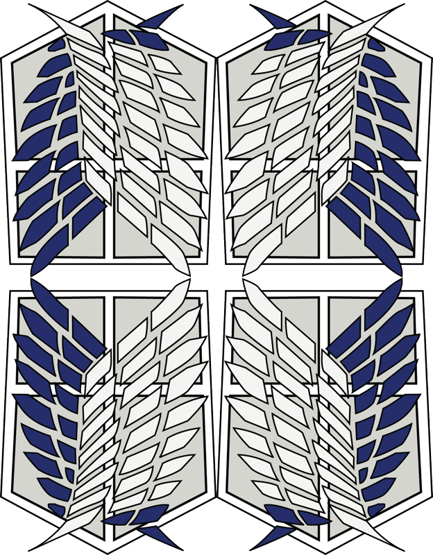 Attack On Titan Survey Corps Emblem Wallpaper - Attack On Titan Symbol Clipart (624x800), Png Download