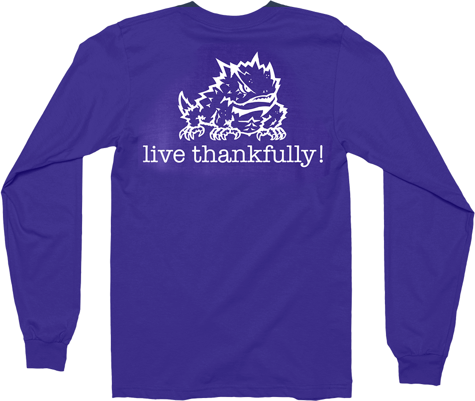 Purple Lt Tcu - Long-sleeved T-shirt Clipart (1000x1000), Png Download