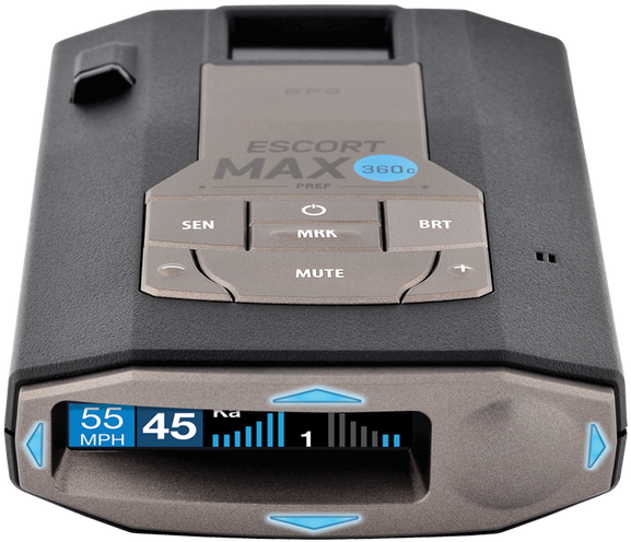 Escort Max 360c Radar And Laser Detector Gives Waze - Escort Max 360c Radar Detector Clipart (590x545), Png Download
