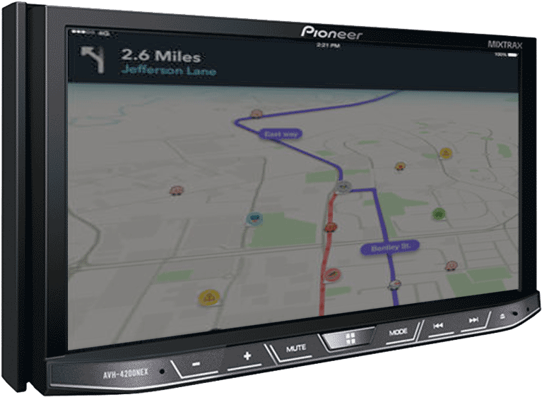 Waze In Dash - Automotive Navigation System Clipart (800x582), Png Download