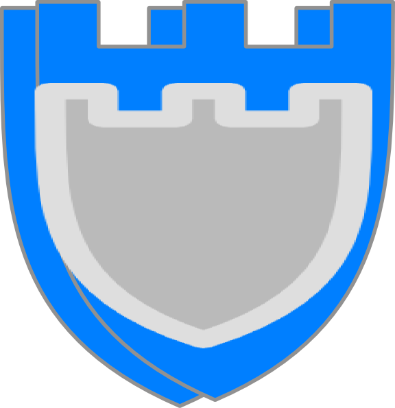 Blue Double Shield Svg Clip Arts 576 X 595 Px - Emblem - Png Download (576x595), Png Download