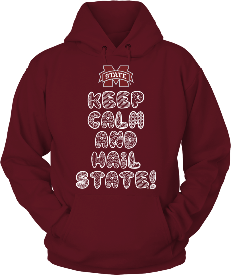 Mississippi State Keep Calm And Hail State Shirt Front - Mike Lucas Dustin Eleven Will Hoodie Clipart (1000x1000), Png Download