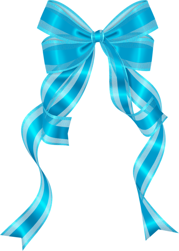 Bows ‿✿⁀○ Ribbon Clipart, Plastic Canvas, Banners - Turquoise Ribbon And Bow - Png Download (569x800), Png Download