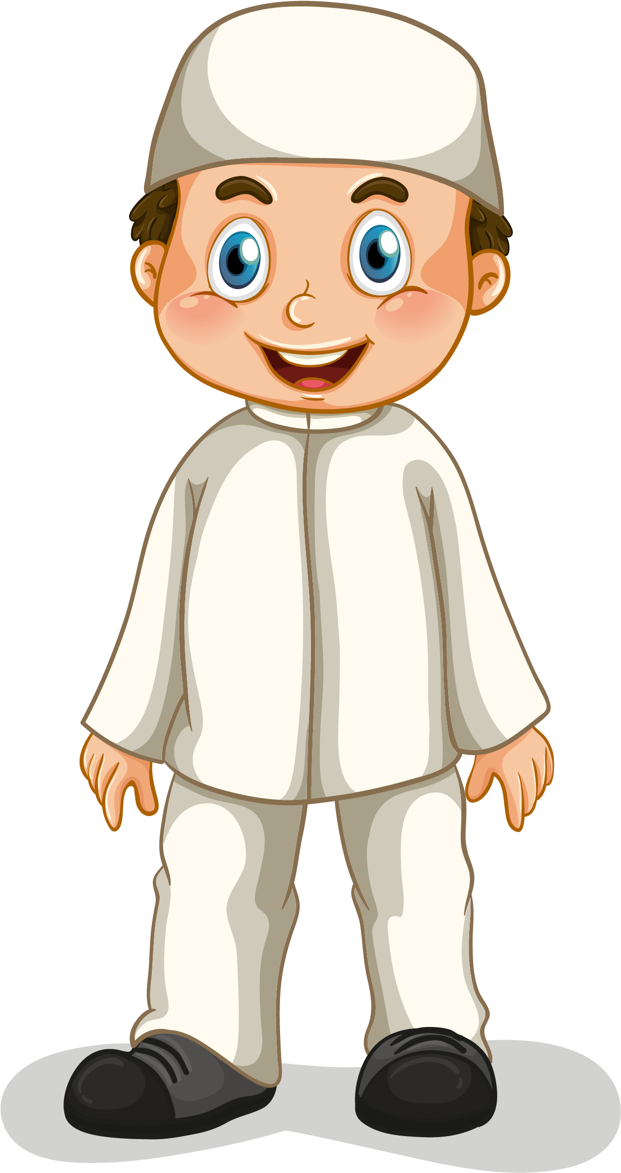 Muslim Family Clip Art - Muslim Boy Cartoon - Png Download (1264x2386), Png Download