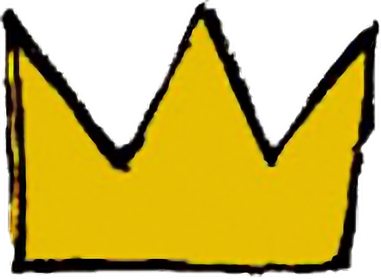 Basquiat Crown Png - Jean Michel Basquiat Crown Png Clipart (744x544), Png Download