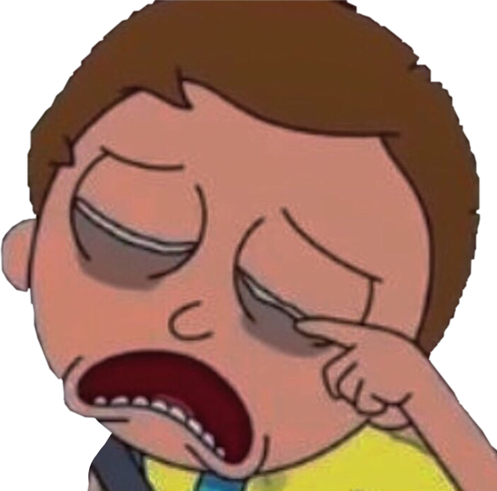 #rickandmorty #crying #sad #lonely #tired #morty #picklerick - Tired Morty Clipart (1024x1011), Png Download